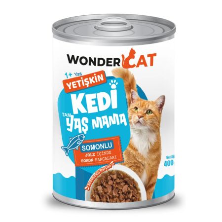 WonderCat Somonlu Yetişkin Kedi Konservesi 400 gr