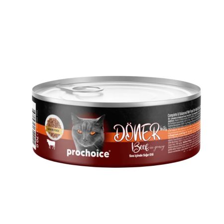 Prochoice Döner Bites Sos İçinde Sığır Etli Yetişkin Kedi Konservesi 70 gr