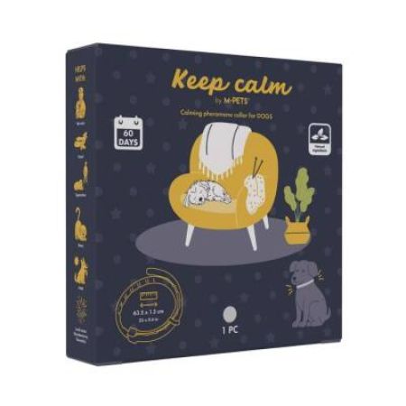 M-Pets Keep Calm Calming Sakinleştirici Köpek Tasması Gri