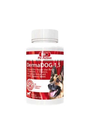 Bio PetActive Dermadog Büyük Irk Köpekler için Sarımsaklı Maya Tableti 100 adet 150 gr