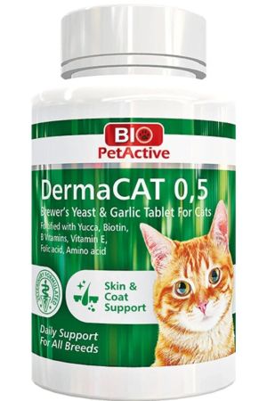 Bio PetActive Dermacat 0,5 Kediler için Sarımsaklı Maya Tableti 150 adet 75 gr