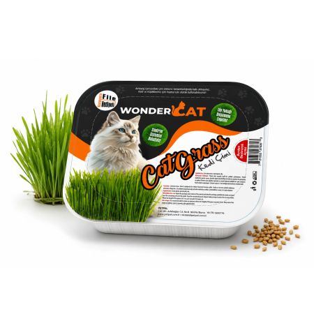 WonderCat Topraklı Koruyucu File Hediyeli Kedi Çimi
