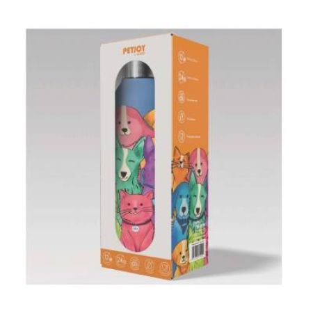 M-Pets Petjoy Purrefect Petfamily Mavi Termos 500 Ml