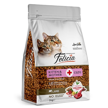 Felicia Hypoallergenic Mother Kitten Düşük Tahıllı Yavru Kuzu Etli Kedi Maması 1 Kg