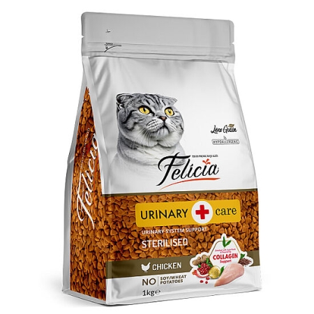 Felicia Hypoallergenic Sterilised Düşük Tahıllı Kısırlaştırılmış Tavuk Kedi Maması 1 Kg