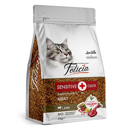 Felicia Hypoallergenic Düşük Tahıllı Kuzu Etli Kedi Maması 1 Kg