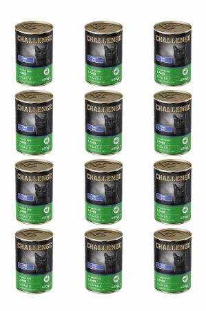 Challenge Pate Kuzu Etli Yetişkin Kedi Konservesi 400 grX12Adet
