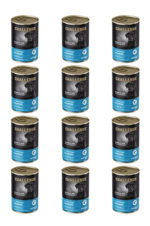 Challenge Somonlu Yetişkin Köpek Konservesi 400 gr X 12Adet
