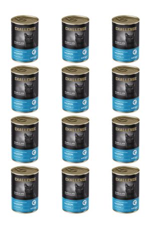 Challenge Somonlu Kısırlaştırılmış Yetişkin Kedi Konservesi 400 gr X12 Adet