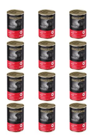 Challenge Sığır Etli Yetişkin Köpek Konservesi 400 grX12Adet