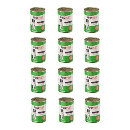 Pawmas pate kuzu etli yetişkin köpek konservesi 400 gr x 12adet