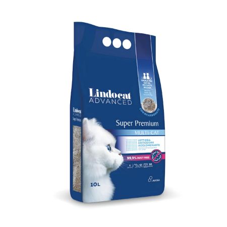 Lindocat Advanced Multicat Bikarbonatlı Koku Önleyici ve Extra Güçlü Topaklanan Bentonit Kedi Kumu 10 lt