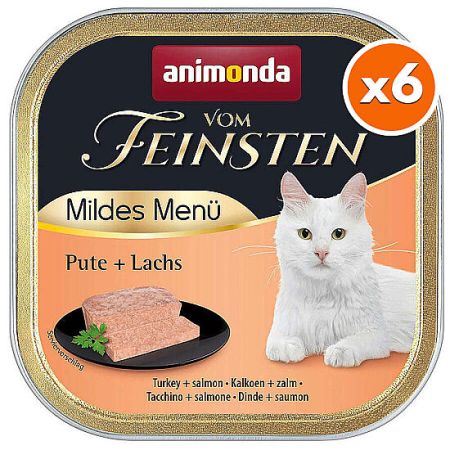 Animonda 83048 Vom Feinsten Hindi ve Somon Kısırlaştırılmış Kedi Maması 100 Gr - 6 Adet x 100 Gr