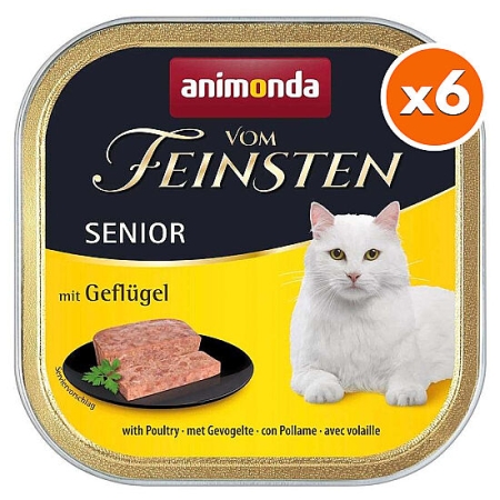 Animonda 083858 Senior Vom Feinsten Kümes Hayvanlı Yaşlı Kedi Yaş Maması 100 Gr x 6 Adet