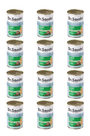 Dr.Sacchi yetişkin kedi-kuzu etli 400gr x 12 adet