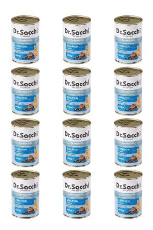 Dr.Sacchi yetişkin kedi-somonlu 400gr x 12 adet