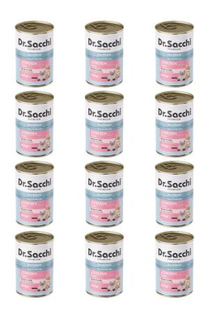 Dr.Sacchi yavru kedi-tavuklu 400gr x 12 adet