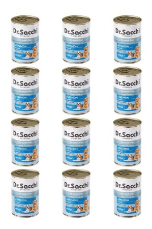 Dr.Sacchi yetişkin köpek-somonlu 400gr x 12 adet