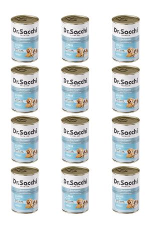 Dr.Sacchi yavru köpek-kuzu etli 400gr x 12 adet