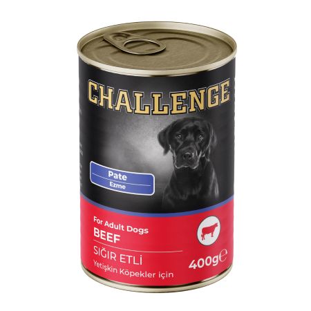 Challenge Pate Sığır Etli Challenge Yetişkin Pate Köpek Konservesi 400 gr