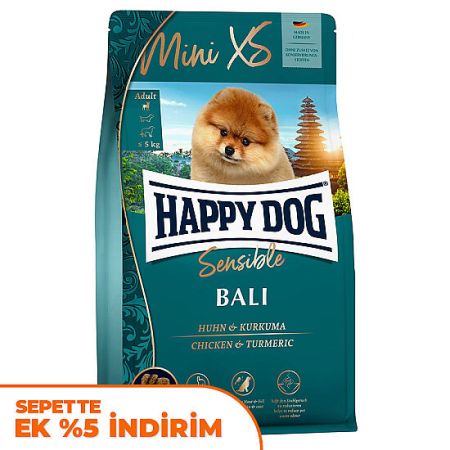 Happy Dog Mini XS Sensible Bali Hassas Sindirim Küçük Irk Köpek Maması 1,3 Kg