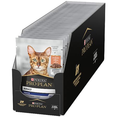 Pro Plan Pouch Sos İçinde Somonlu Indoor Kedi Yaş Maması 85 Gr x 26 Adet