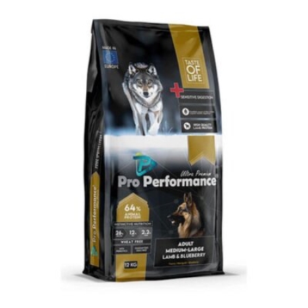 Pro Performance Kuzulu ve Yaban Mersinli Orta ve Büyük Irk Yetişkin Köpek Maması 12 Kg