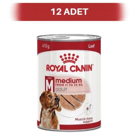 Royal Canin Loaf Mousse Orta Irk Ezme Yetişkin Köpek Konservesi 12 x 410 gr