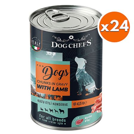 Dog Chefs Kuzu Etli Soslu Köpek Maması 415 Gr x 24 Adet