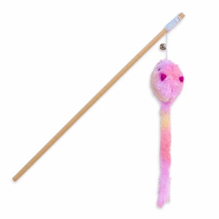 Eastland Ahşap Saplı Peluş Fareli Kedi Oltası 40 cm