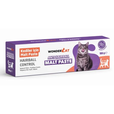 WonderCat Anti-Hairball Tüy Yumağı Engelleyici Kedi Malt Macunu 100 gr