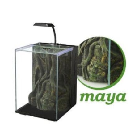 Nubios Maya Dekorlu Nano Akvaryum Siyah 20x22x29 Cm