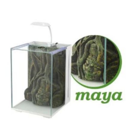 Nubios Maya Dekorlu Nano Akvaryum Beyaz 20x22x29 Cm