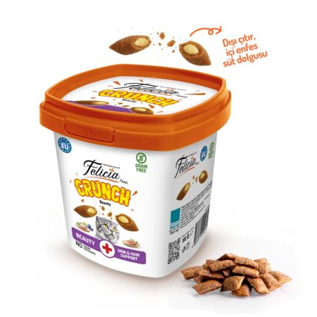 Felicia Beauty Crunch Tavuklu ve Somonlu Kedi Ödül Maması 100 gr
