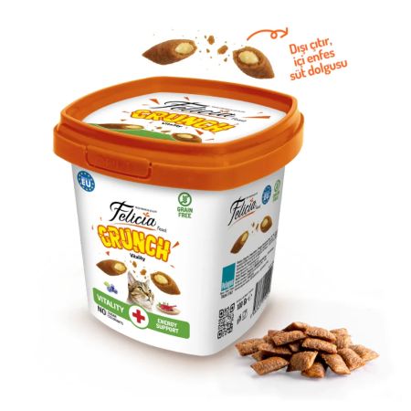 Felicia Vitality Crunch Sığır Etli, Yaban Mersini ve Sütlü Kedi Ödül Maması 100 gr