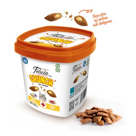 Felicia Anti-Hairball Crunch Tavuklu, Yaban Mersinli ve Sütlü Tüy Yumağı Önleyici Kedi Ödül Maması 100 gr