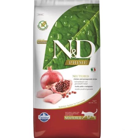 N&D Tahılsız Tavuk ve Narlı Kısırlaştırılmış Kedi Maması 5 Kg
