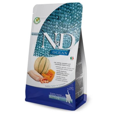 N&D Ocean Balkabaklı Morina Balıklı Karidesli Yavru Kedi Maması 5 Kg