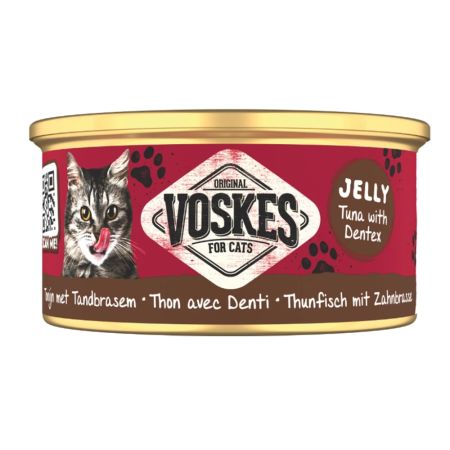 Voskes Jöle İçinde Ton Balığı ve Sinagritli Yetişkin Kedi Konservesi 85 gr