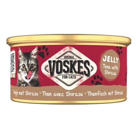 Voskes Jöle İçinde Ton Balığı ve Şirasulu Yetişkin Kedi Konservesi 85 gr