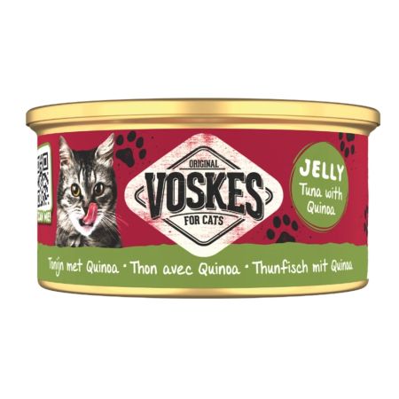 Voskes Jöle İçinde Ton Balıklı ve Kinoalı Yetişkin Kedi Konservesi 85 gr
