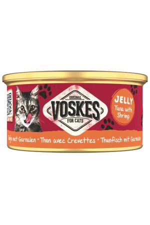 Voskes Jöle İçinde Ton Balığı ve Karidesli Yetişkin Kedi Konservesi 85 gr