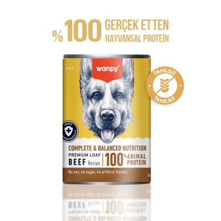 Wanpy Sığır Etli Ezme Yetişkin Köpek Konservesi 375 gr