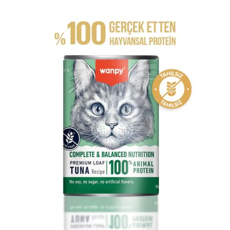 Wanpy Ton Balıklı Ezme Yetişkin Kedi Konservesi 375 gr