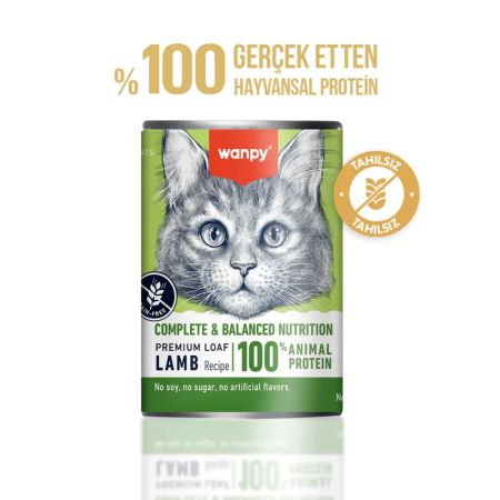 Wanpy Kuzulu Ezme Yetişkin Kedi Konservesi 375 gr