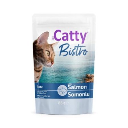Catty Bistro Somonlu Yetişkin Kedi Konservesi 85 Gr