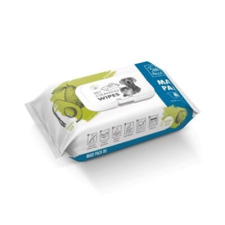 M-Pets Avocado Kedi ve Köpekler İçin Temizlik Mendili 80'li