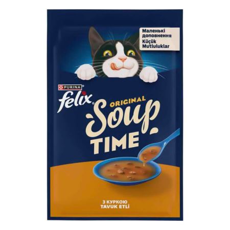 Felix Original Soup Time Tavuk Etli Kedi Çorbası 48 gr