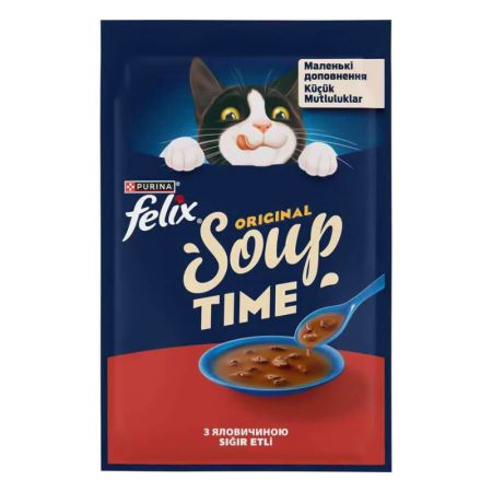 Felix Original Soup Time Biftekli Kedi Çorbası 48 gr