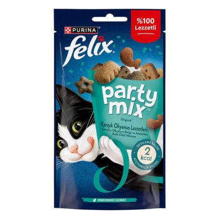 Felix Party Mix Original Karışık Okyanus Lezzetleri Kedi Ödül Maması 60 gr